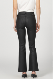 Jax Coated Black Mid Rise Bootcut Jean