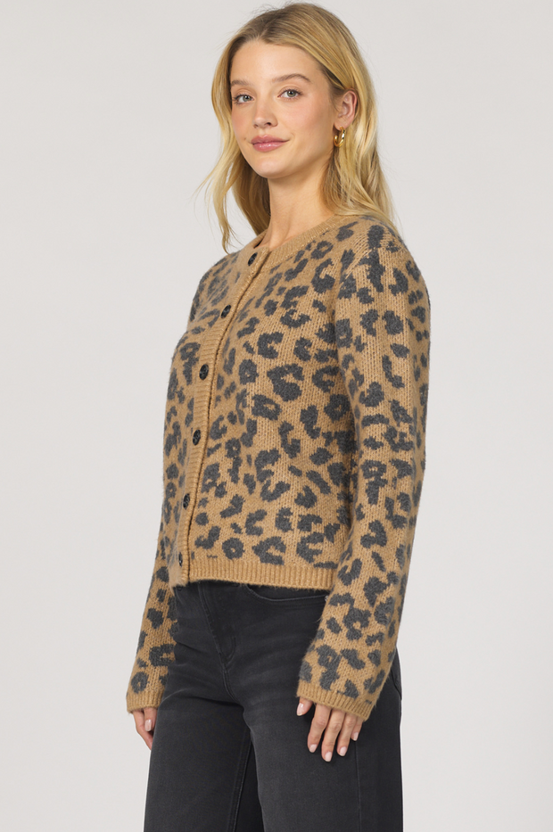 Leopard Sweater Cardigan