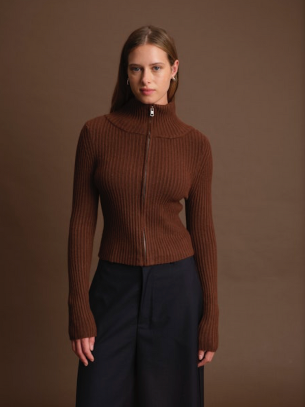 Matteo Zip Up Cardigan