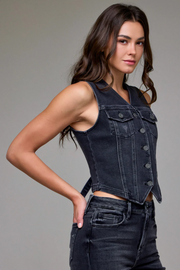 Veronica Fitted Denim Vest