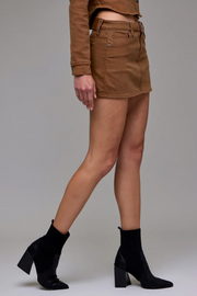 Peyton Low Rise Micro Mini Skirt - Tawny