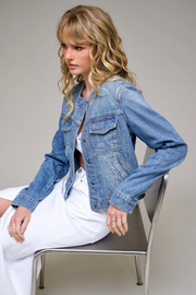Ainsley No Collar Trucker Jacket