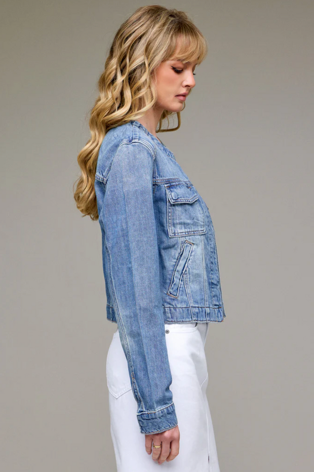 Ainsley No Collar Trucker Jacket