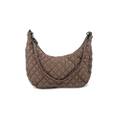 Carla Quilted Nylon Hobo Bag