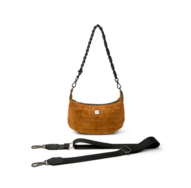 Think Royln Mini Moon Luxe Suede Bag