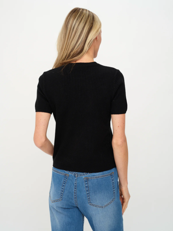 Carsyn Ribbed Short Sleeve Sweater