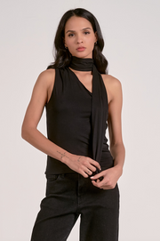 Nicolas One Shoulder Sleeveless Wrap Top