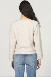 Bobbi Crew Neck Sweater with Contrast Stitching