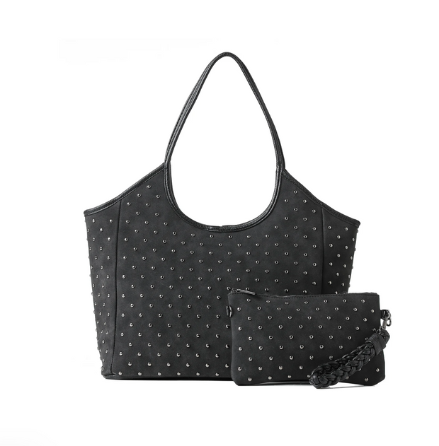 ISLA Studded Suede Tote