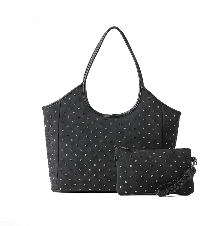 ISLA Studded Suede Tote