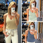 Metallic Cami Sweater