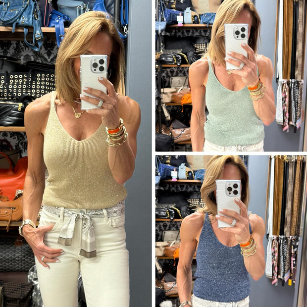 Metallic Cami Sweater