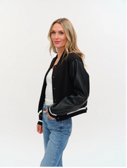 York Faux Shearling Bomber Jacket