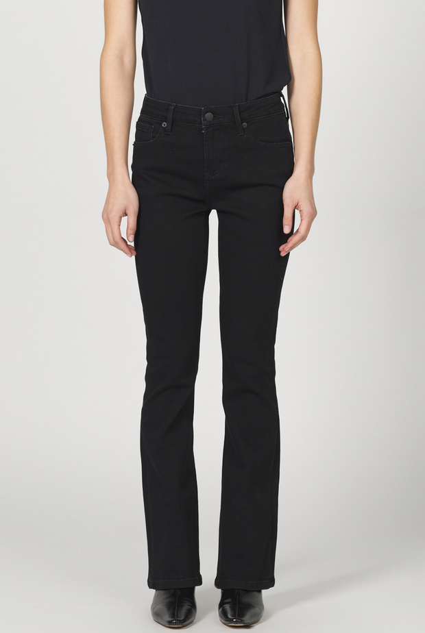 Jax Black Mid Rise Bootcut Jean