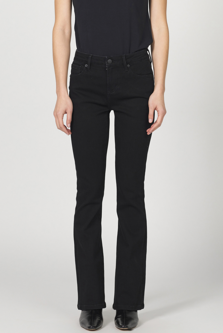 Jax Black Mid Rise Bootcut Jean