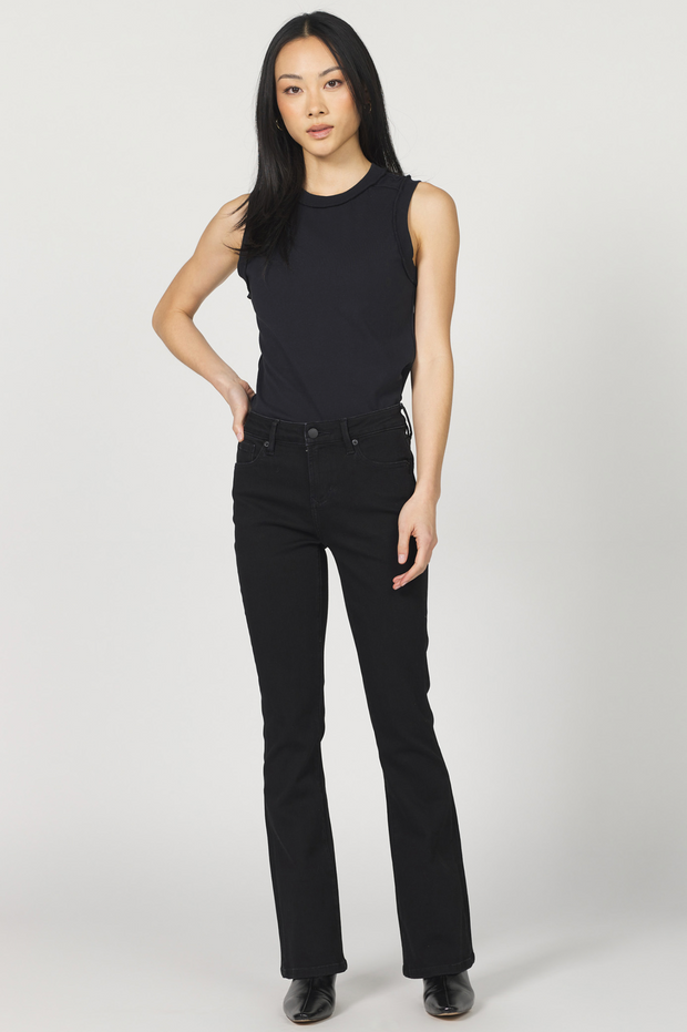 Jax Black Mid Rise Bootcut Jean