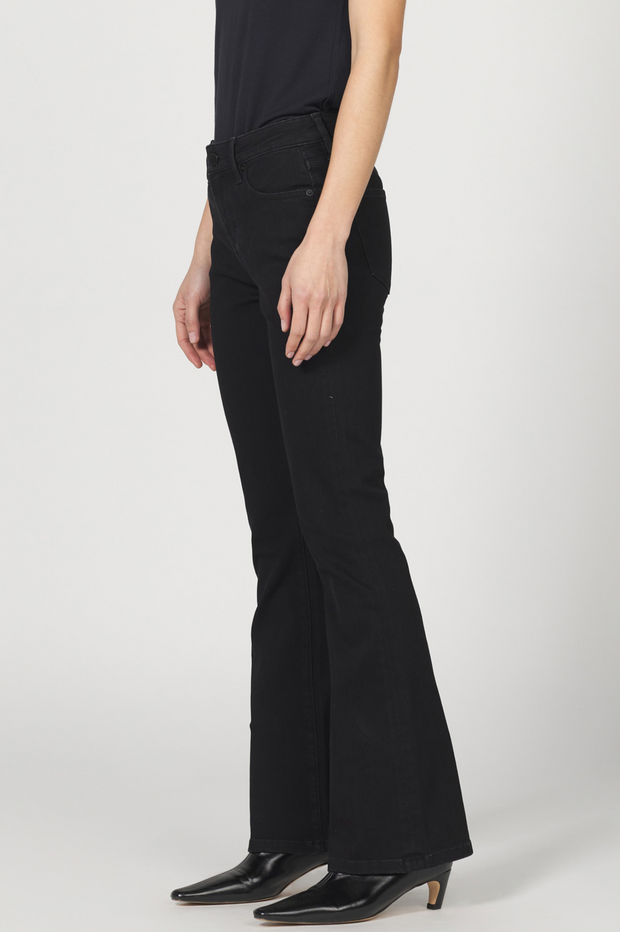 Jax Black Mid Rise Bootcut Jean