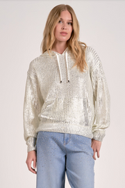 Farrah Metallic Hoodie Sweater