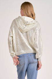 Farrah Metallic Hoodie Sweater