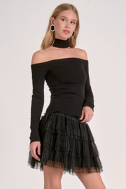 Taylor Off the Shoulder Choker Sweater
