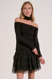 Taylor Off the Shoulder Choker Sweater