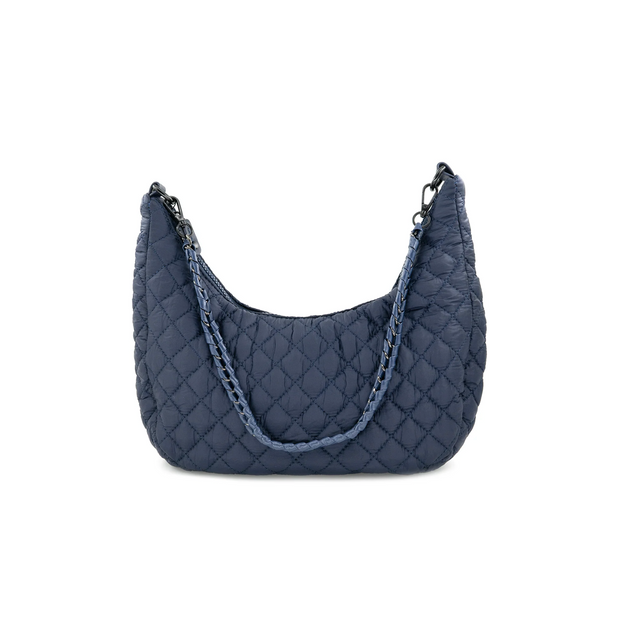 Carla Quilted Nylon Hobo Bag