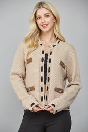 Ribbon Trimmed Cardigan