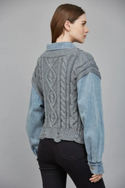 Ash Denim Knit Combo Sweater