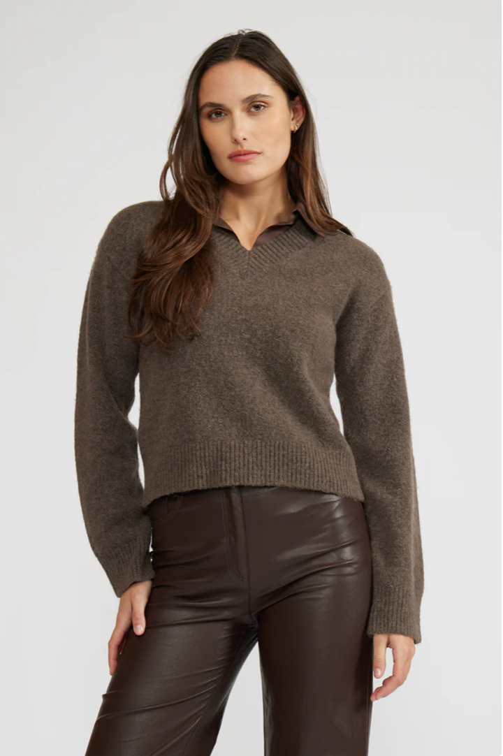 Orly Layered Sweater/Shirt Combo