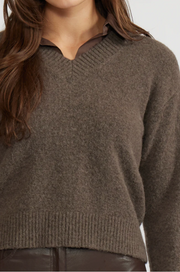 Orly Layered Sweater/Shirt Combo