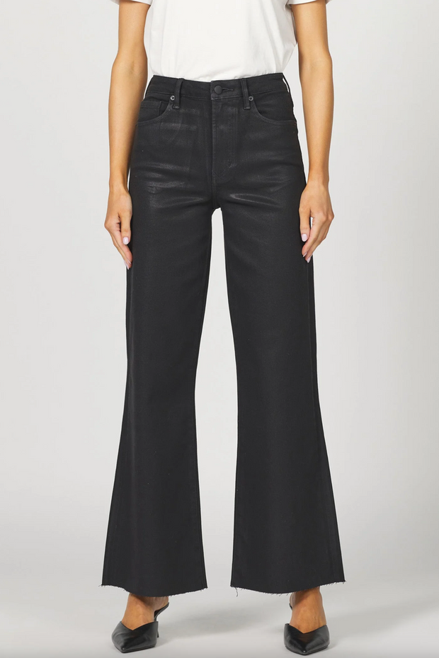 Fiona Coated Concrete High Rise Wide Leg Jean