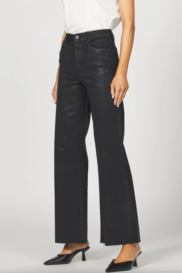 Fiona Coated Concrete High Rise Wide Leg Jean