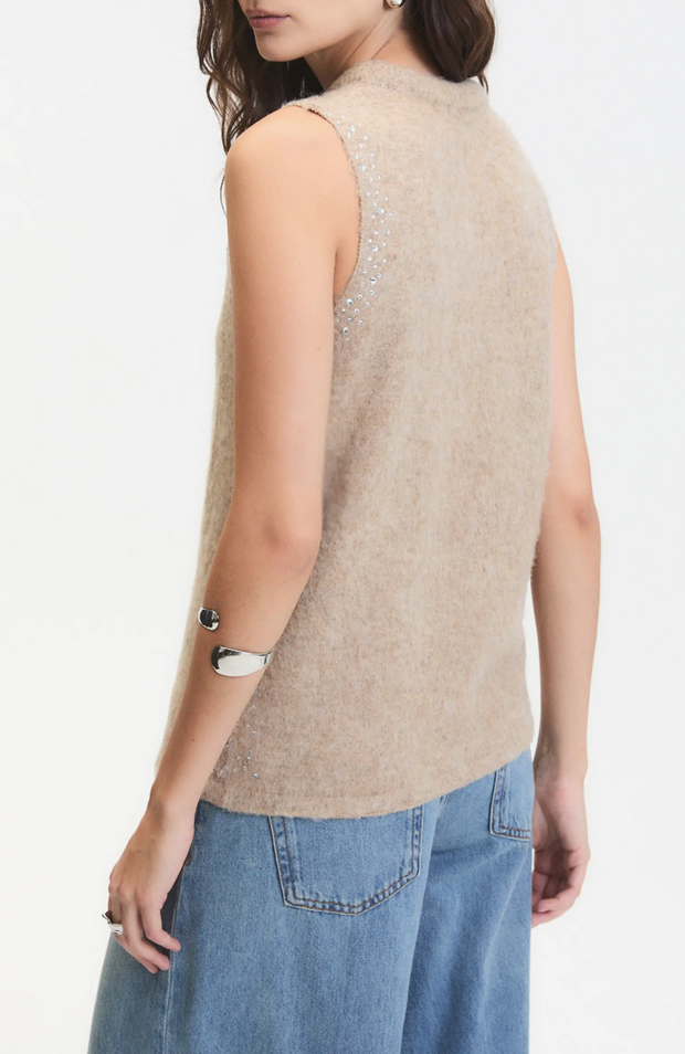 Myles Rhinestone Embellished Sweater Vest