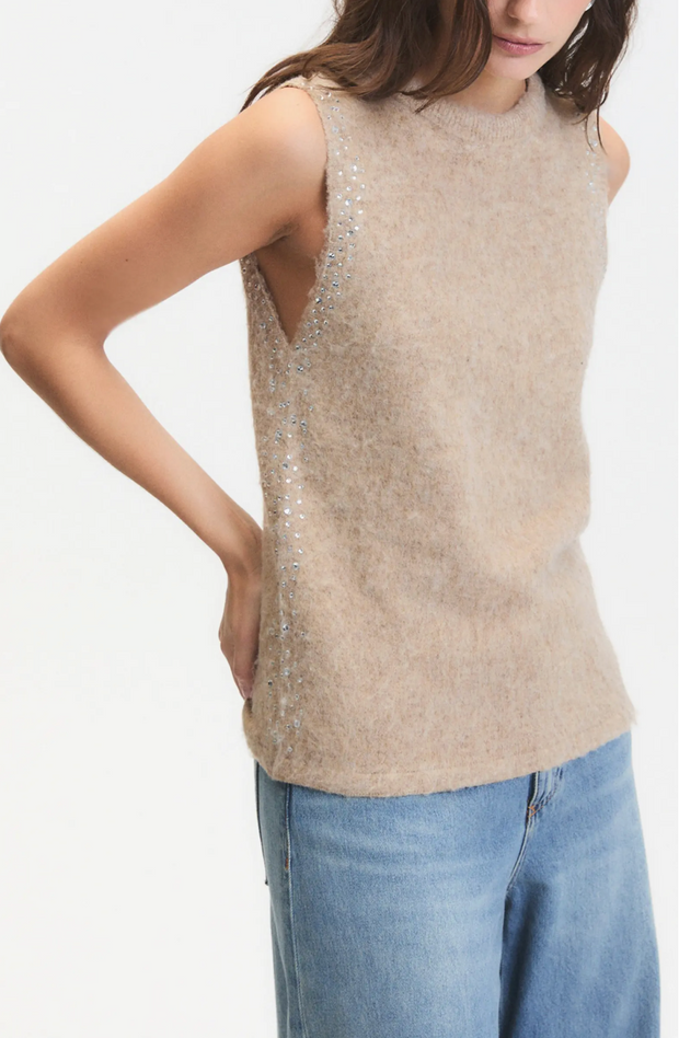 Myles Rhinestone Embellished Sweater Vest