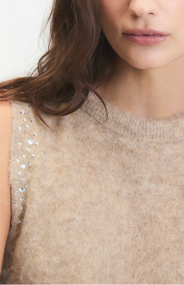 Myles Rhinestone Embellished Sweater Vest