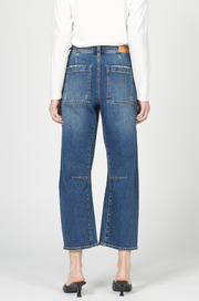 Teddi Barrel Leg Jeans - Blue