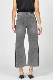 Teddi Barrel Leg Jeans - Charcoal/Black