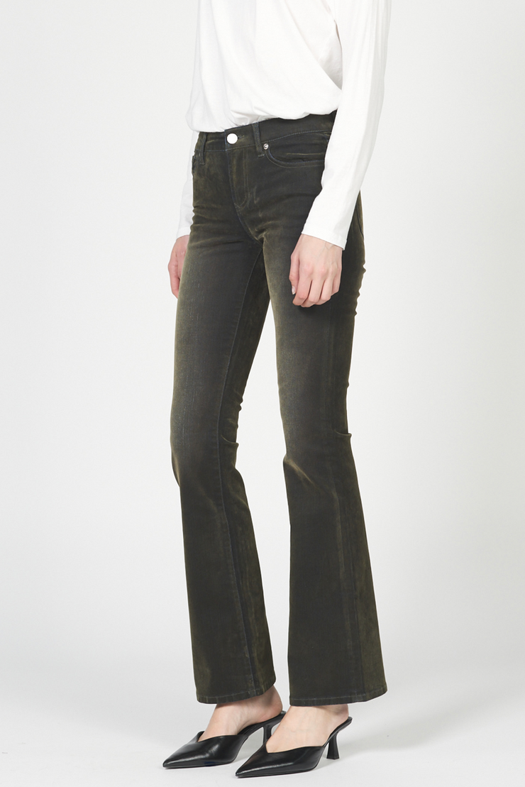 Jax Olive Mid Rise Bootcut Jean