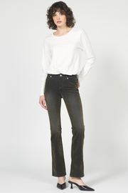 Jax Olive Mid Rise Bootcut Jean