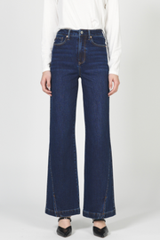Fiona High Rise Wide Leg Jean - Dark Denim