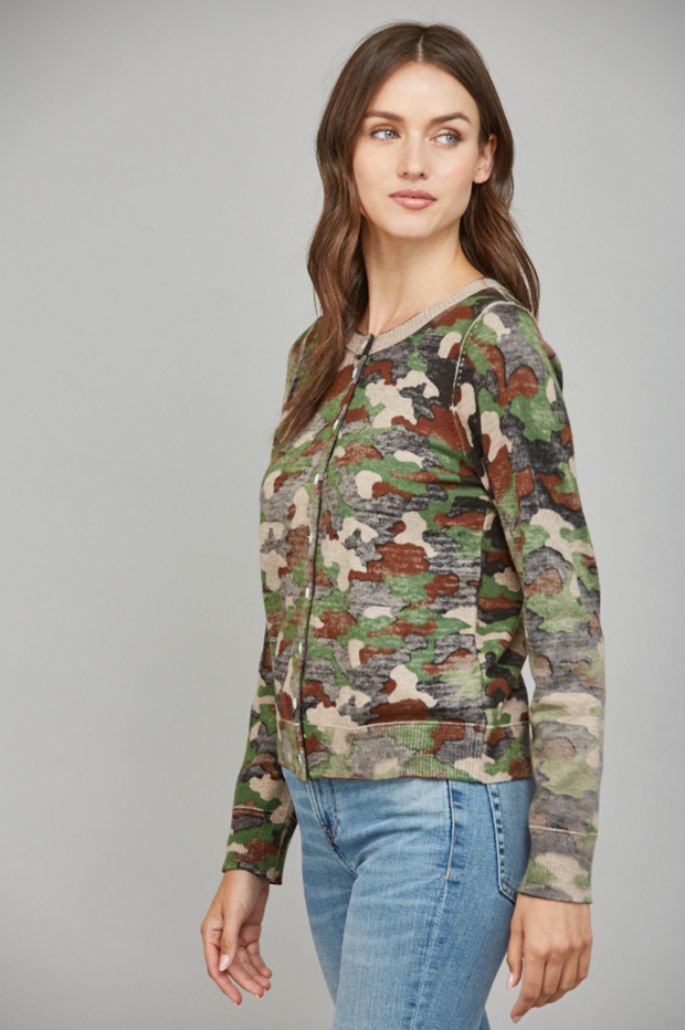 Faded Camo Cardigan