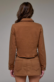 Tawney Wash Tapered Button Up Shirt Jacket