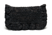 Riwana Raffia Ruffle Clutch