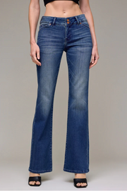 Double Button Ryan Low Rise Bootcut Jean