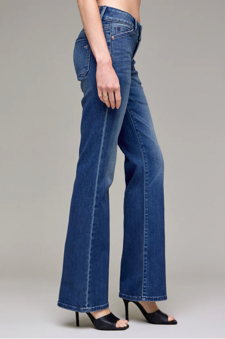 Double Button Ryan Low Rise Bootcut Jean