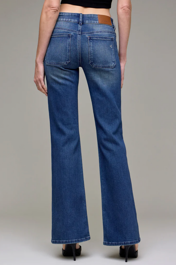 Double Button Ryan Low Rise Bootcut Jean