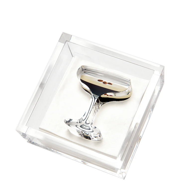 Cocktail Napkin Holder - Espresso Martini