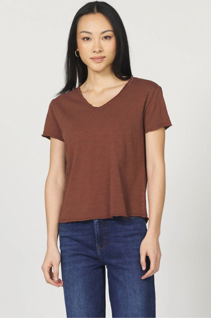 Vanna V-Neck Slub Tee