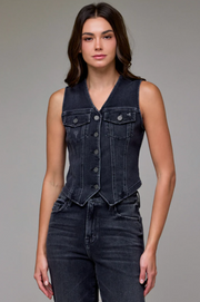 Veronica Fitted Denim Vest