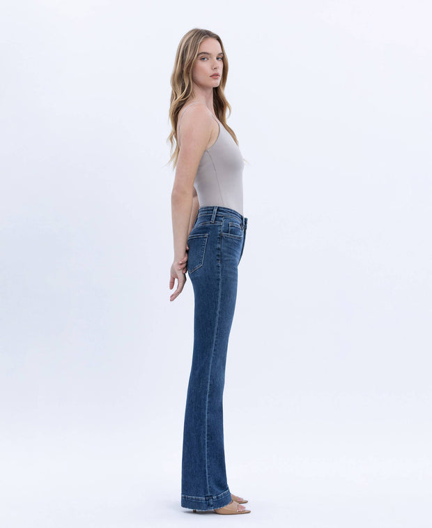 Dalton High Rise Trouser Hem Bootcut Jeans